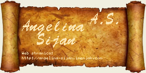 Angelina Šijan vizit kartica
